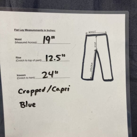 Sigrid Olsen Sport Pants Womens 18W Cropped Capri Beaded Summer Citrus Indigo - Picture 3 of 12